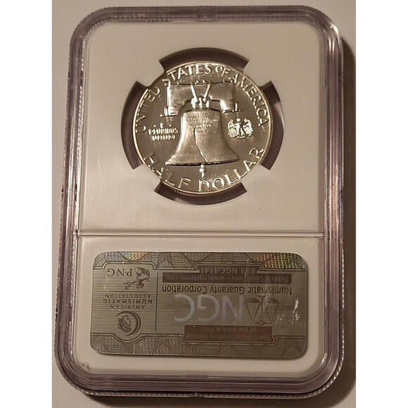 1956 Franklin Half Dollar Type 2 Proof PF68 NGC - Picture 2 of 2